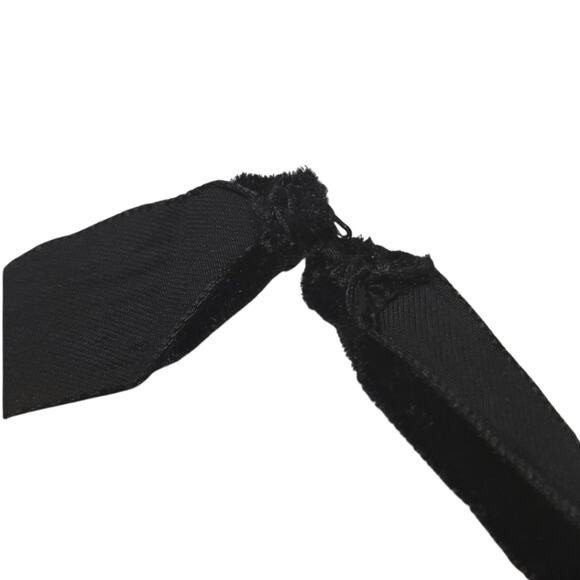 Handmade Velvet Choker Necklace Huge Heart Statement Pendant Gold Tone SZ Small - Picture 4 of 6